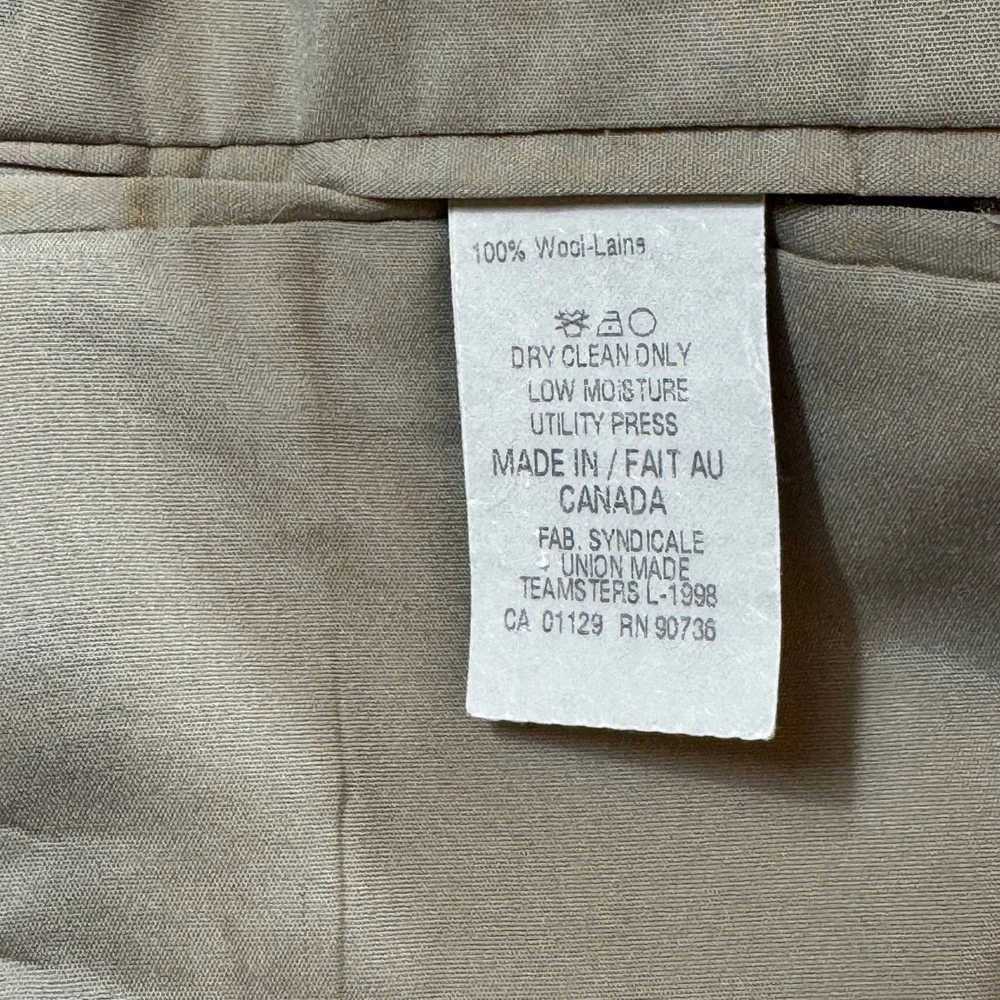 Lauren Ralph‎ Lauren Brown Blazer Sport Coat Mens 42XL Wool Houndstooth VTG 1998